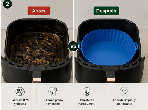 Moldes de silicona antiadherentes para air fryer